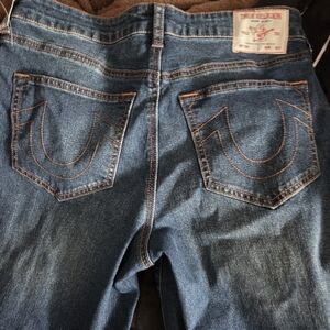 True Religion Men's Dark Blue Relaxed Jeans